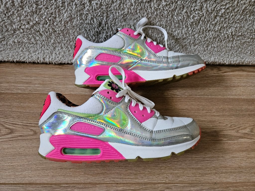 Nike Air Max 90 LX ‘Daisy Leopard Iridescent’, Overige kleuren, Ophalen of Verzenden, Sneakers of Gympen, Gedragen