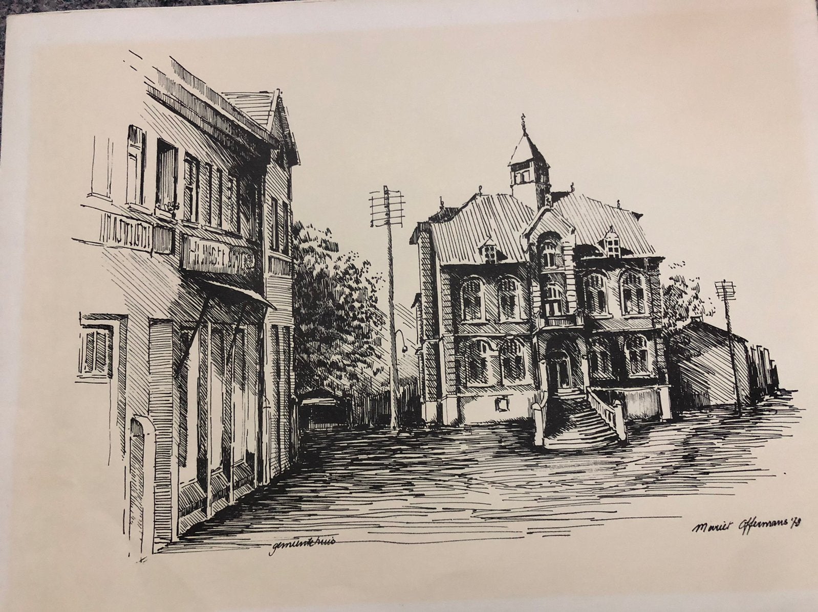 Pen tekeningen Mariet Offermans, Ophalen of Verzenden