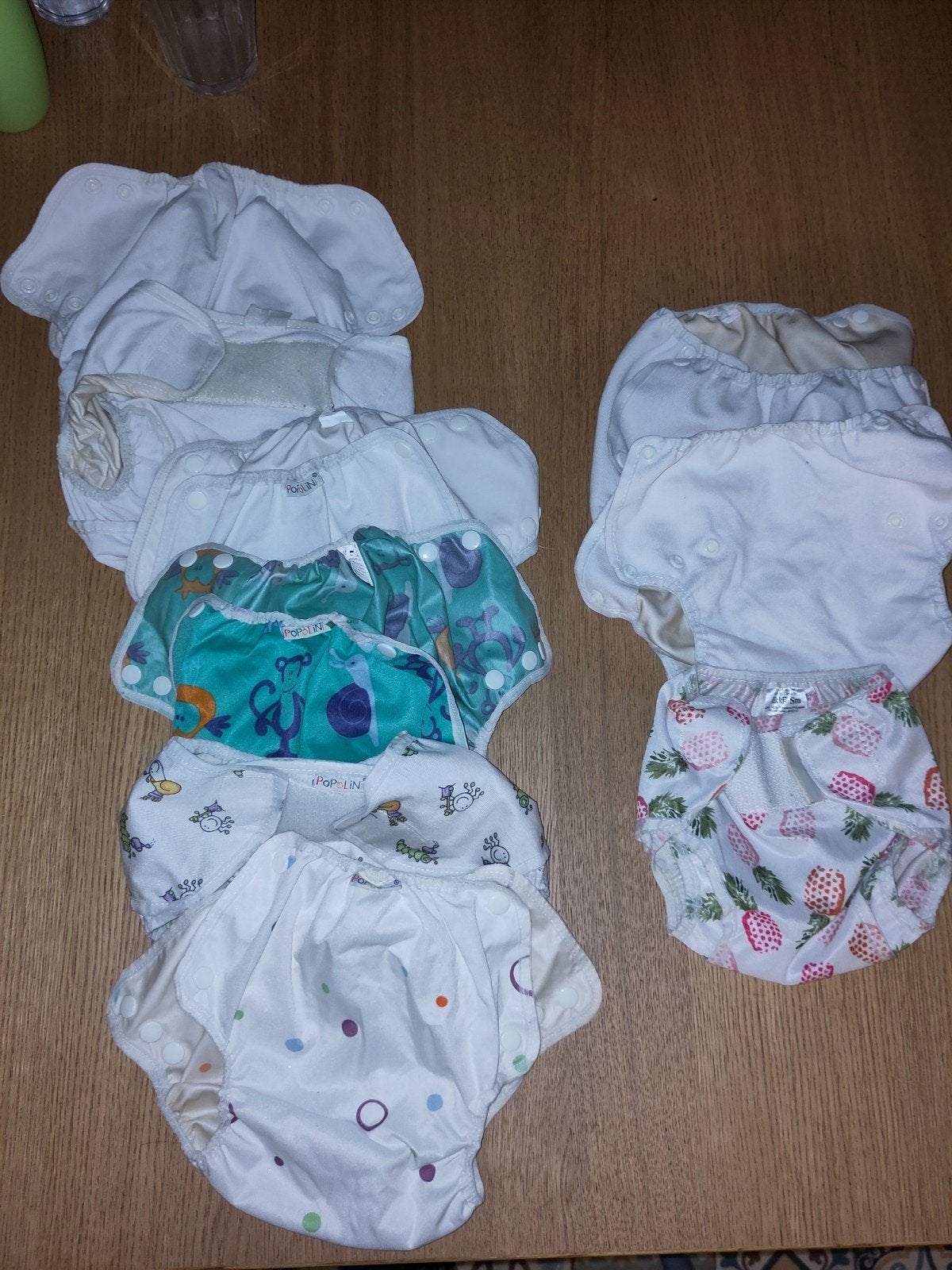 wasbare luiers overbroekjes popolini en mother ease 9 stuks, Ophalen of Verzenden, Gebruikt, Overige typen