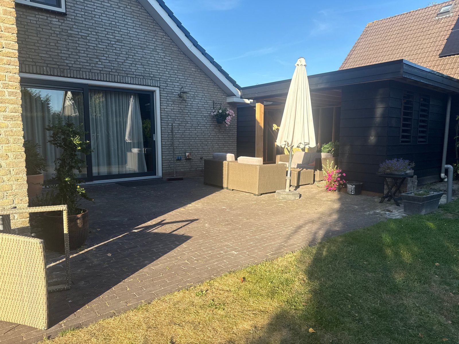 Gebakken waalformaat rood / paars +45 m2, Ophalen, Gebruikt, Klinkers, 10 m² of meer