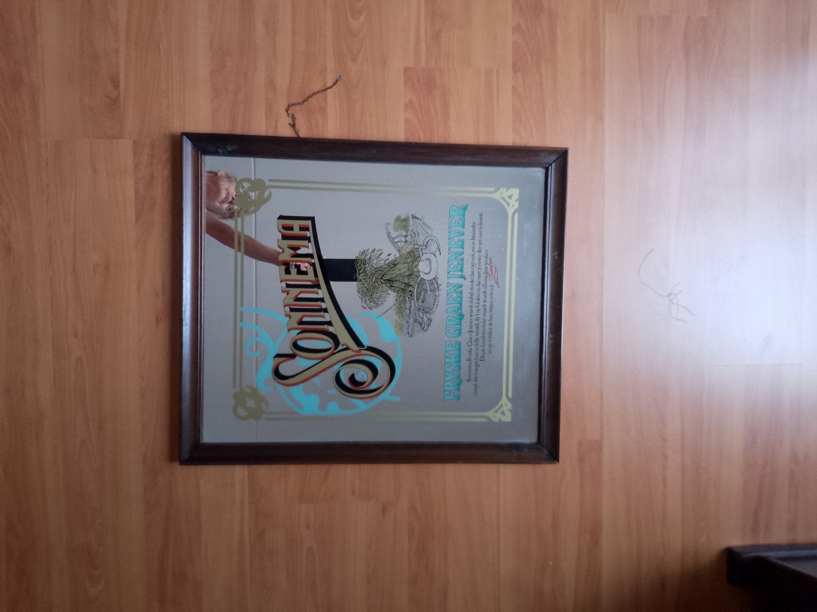 Vintage Fryske Jenever spiegel - Sonnema, Ophalen, Rechthoekig, Minder dan 50 cm, Minder dan 100 cm
