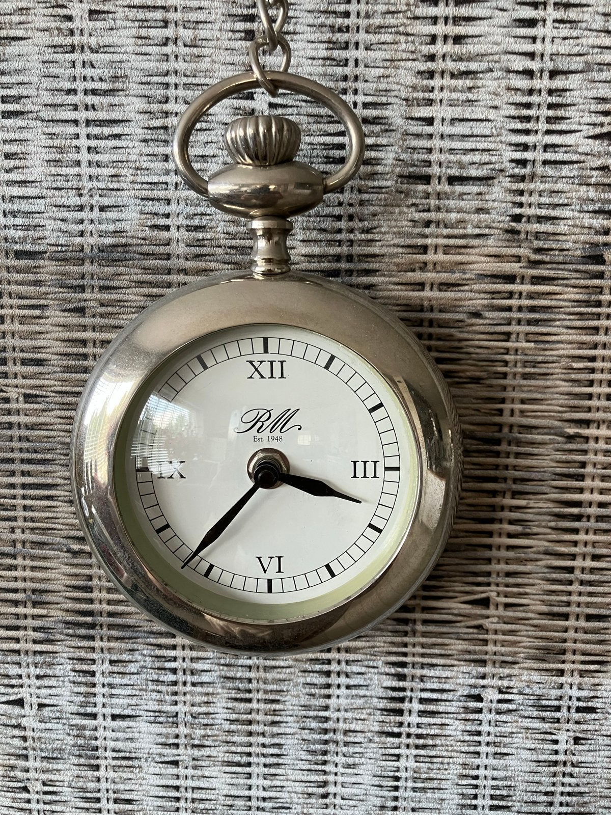 Rivièra Maison wandklok - Werkt perfect, geen beschadiging, Ophalen of Verzenden, Zo goed als nieuw, Overige merken, Wandklok
