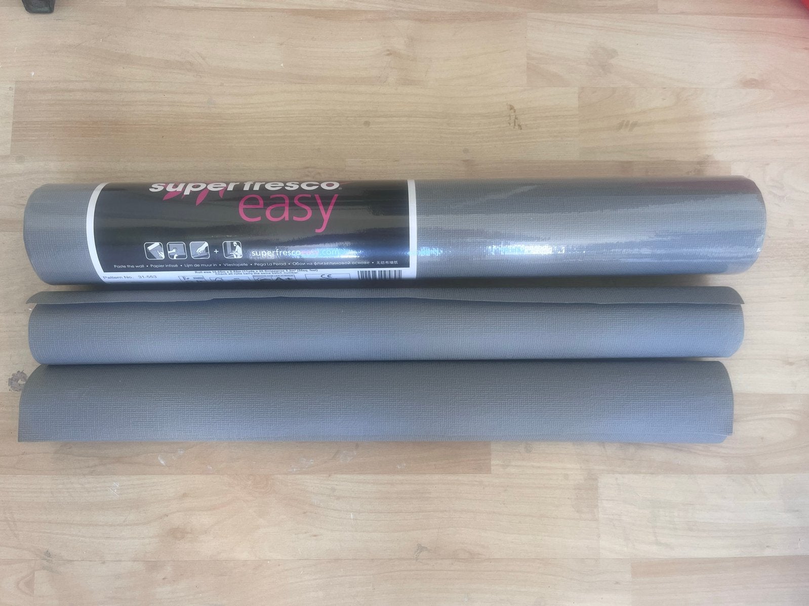 Super Fresco Easy Vliesbehang Grijs - Nieuw & Aangebroken, Overige merken, Structuur, Modern, Ophalen of Verzenden