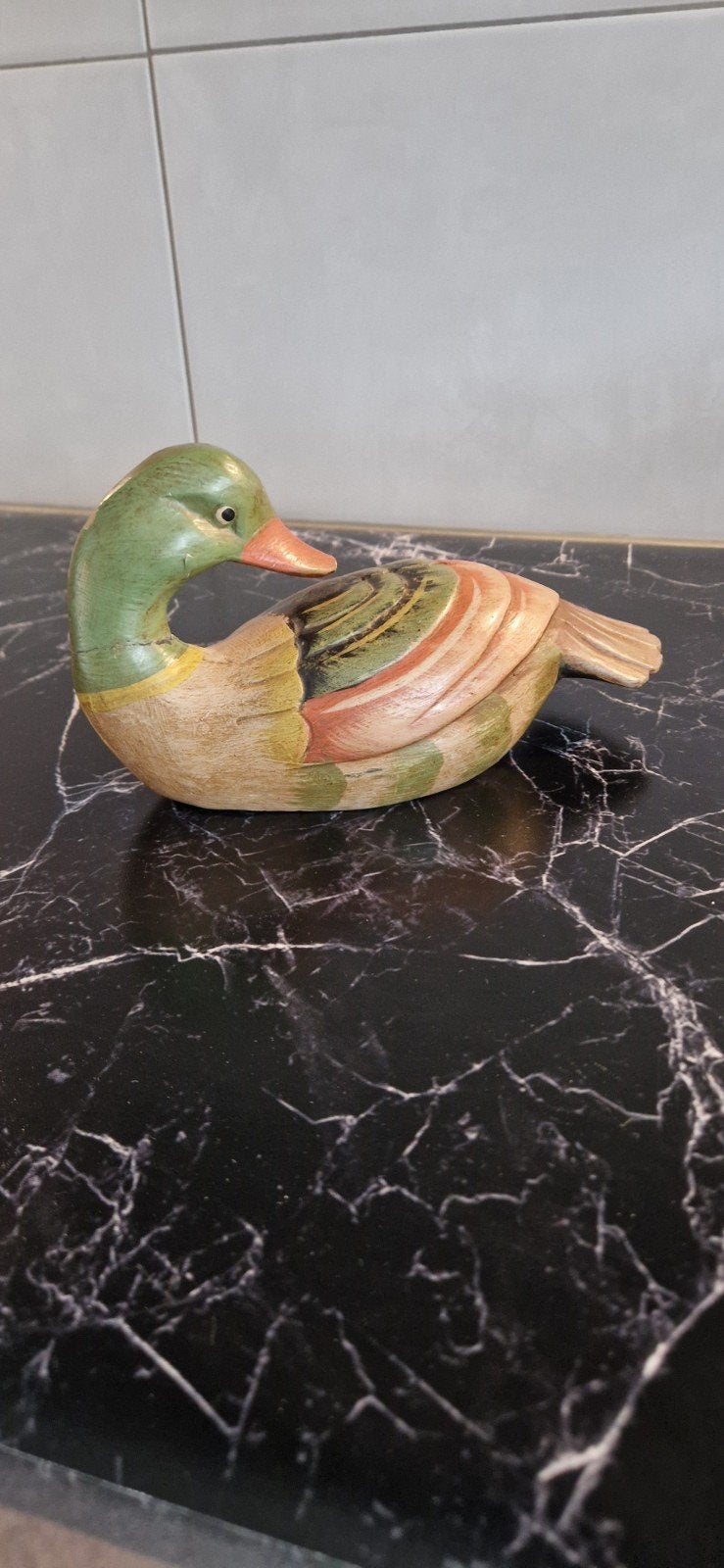 Decoratieve Houten Eend - Handgeschilderd, Ophalen of Verzenden
