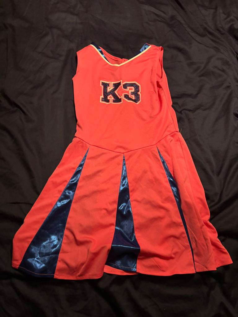 K3 cheerleader verkleedjurkje maat 9-11 jaar maat 152, Ophalen of Verzenden, Zo goed als nieuw, 146 t/m 152, Meisje