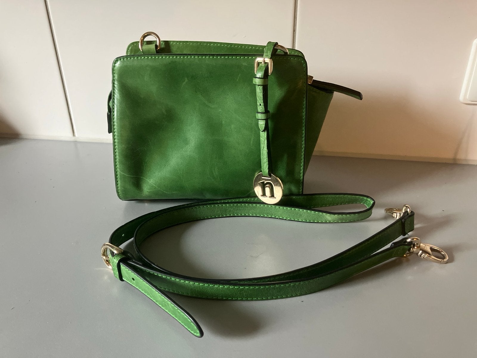 Groene handtas van Noë met losse schouderband, Ophalen of Verzenden, Zo goed als nieuw, Groen, Handtas