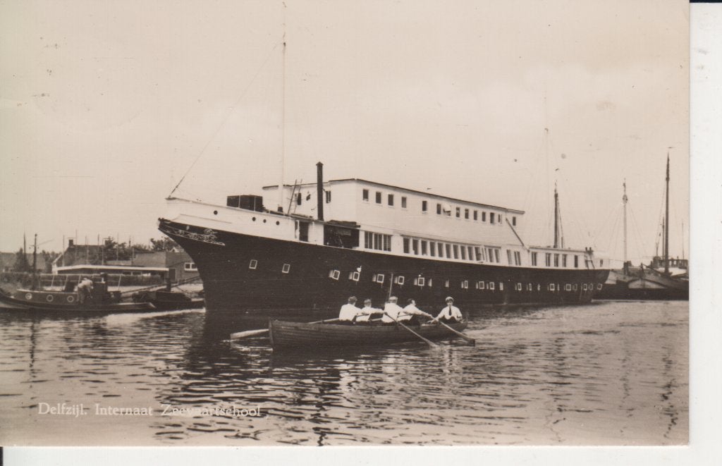 DELFZIJL, Internaat zeevaartschool, Verzamelen, Verzenden, 1940 tot 1960, Gelopen, Groningen