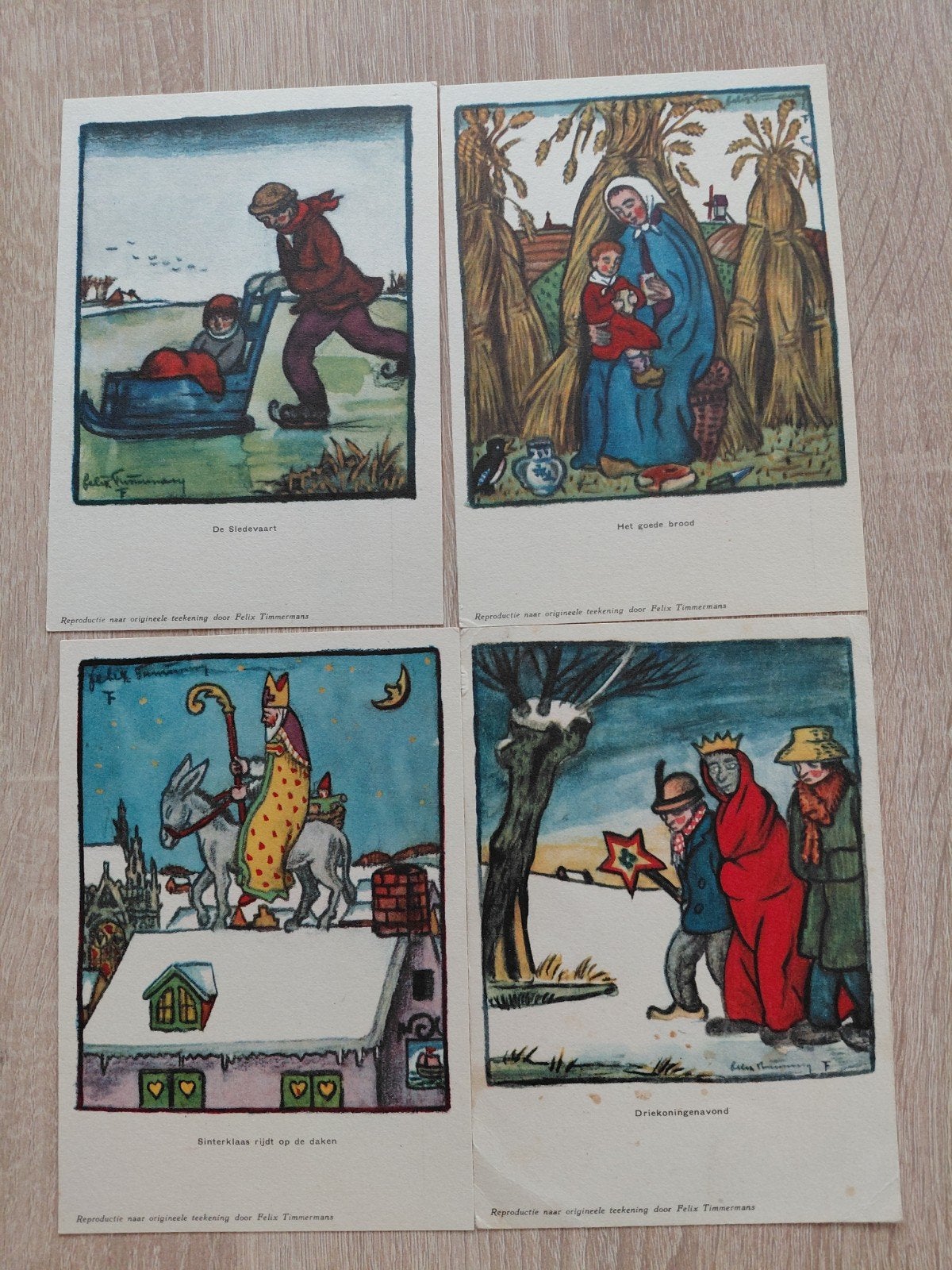 Set voor het kind, 1929 Ansichtkaarten Felix Timmermans, Ophalen of Verzenden