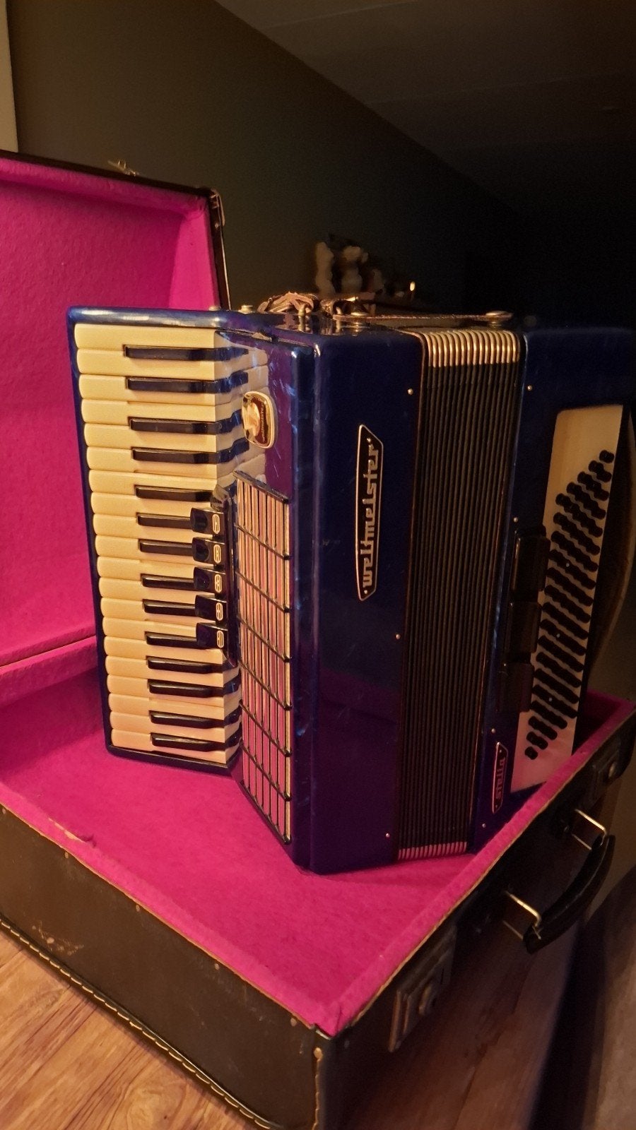 Weltmeister stella 80 bass accordeon, Muziek en Instrumenten, Accordeons, Ophalen, Gebruikt, 80-bas, Weltmeister