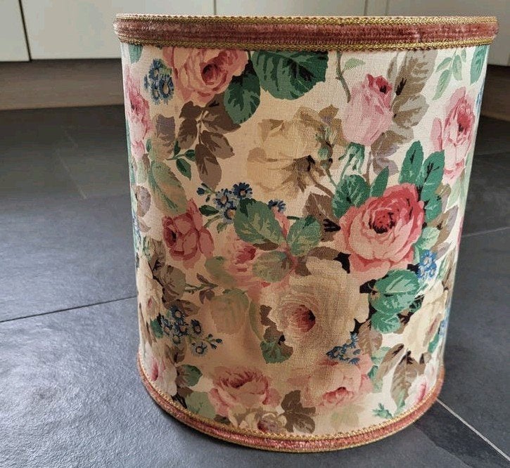Vintage lampenkap bloemen, Verzenden, Gebruikt