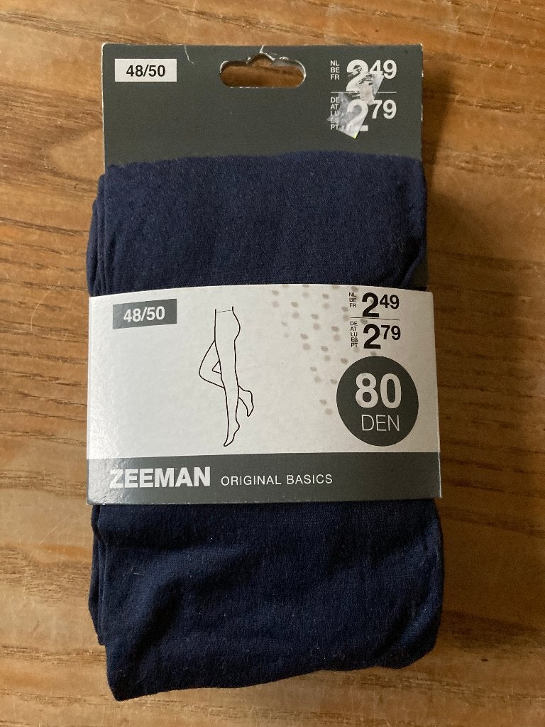 Panty 80 den donkerblauw maat 48 - 50 > nieuw, Kleding | Dames, Leggings, Maillots en Panty's, Maat 48/52 (XL), Blauw, Zeeman