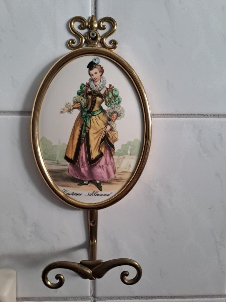Elegante messing kapstok met afbeelding, Ophalen of Verzenden