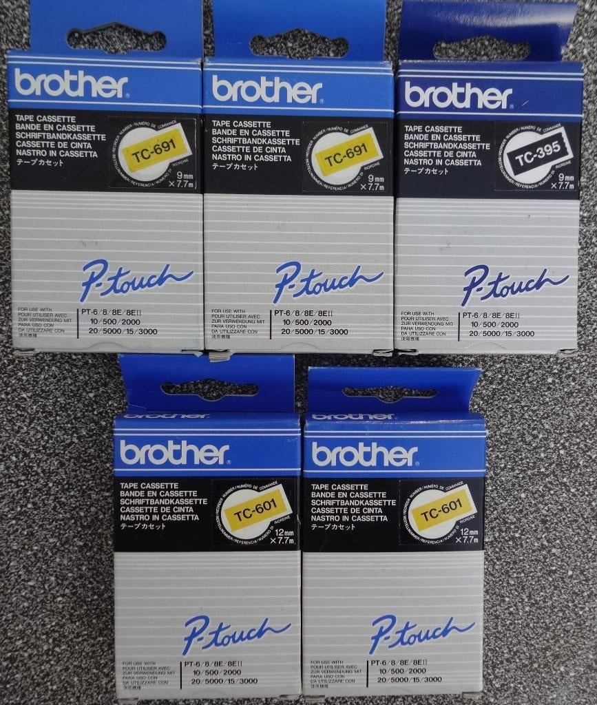 5x   Brother P-Touch labelprinter cartridges  (nr-18), Computers en Software, Printerbenodigdheden, Nieuw, Printertape, Ophalen of Verzenden