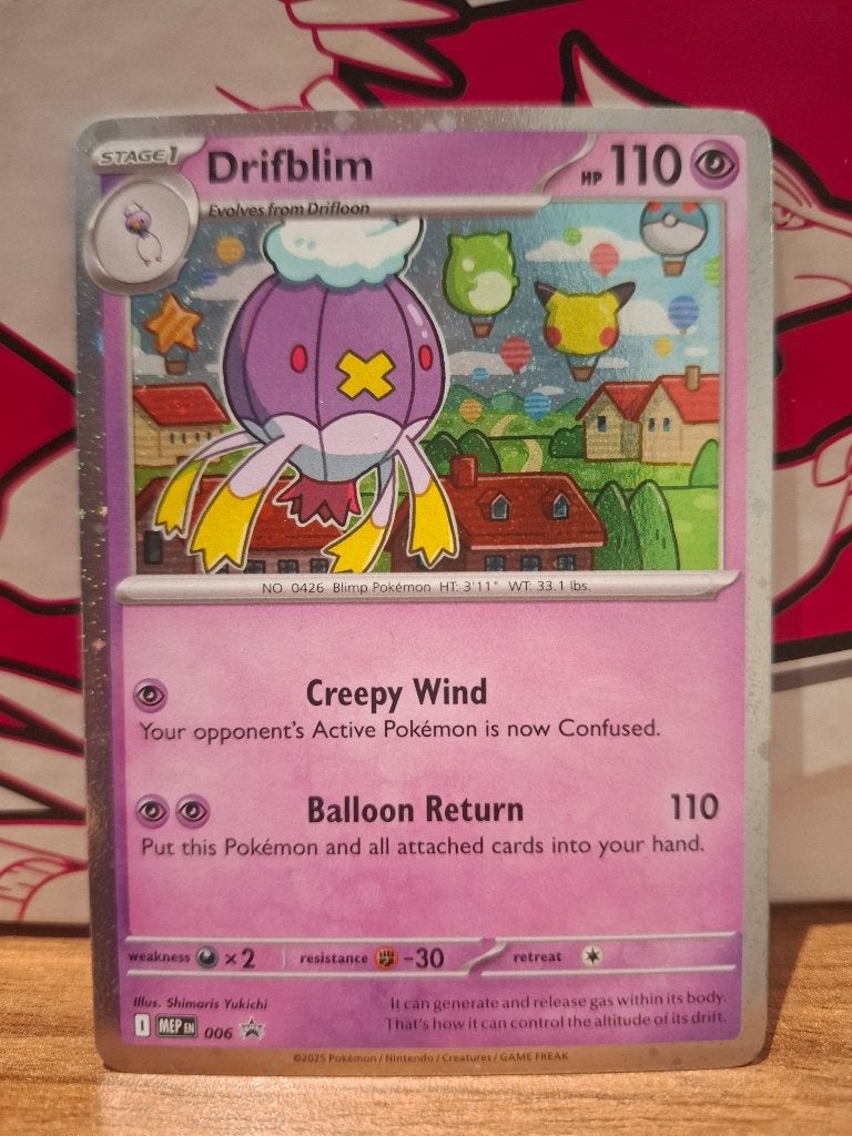 Pokemon Drifblim promo 006, Ophalen of Verzenden, Nieuw, Losse kaart