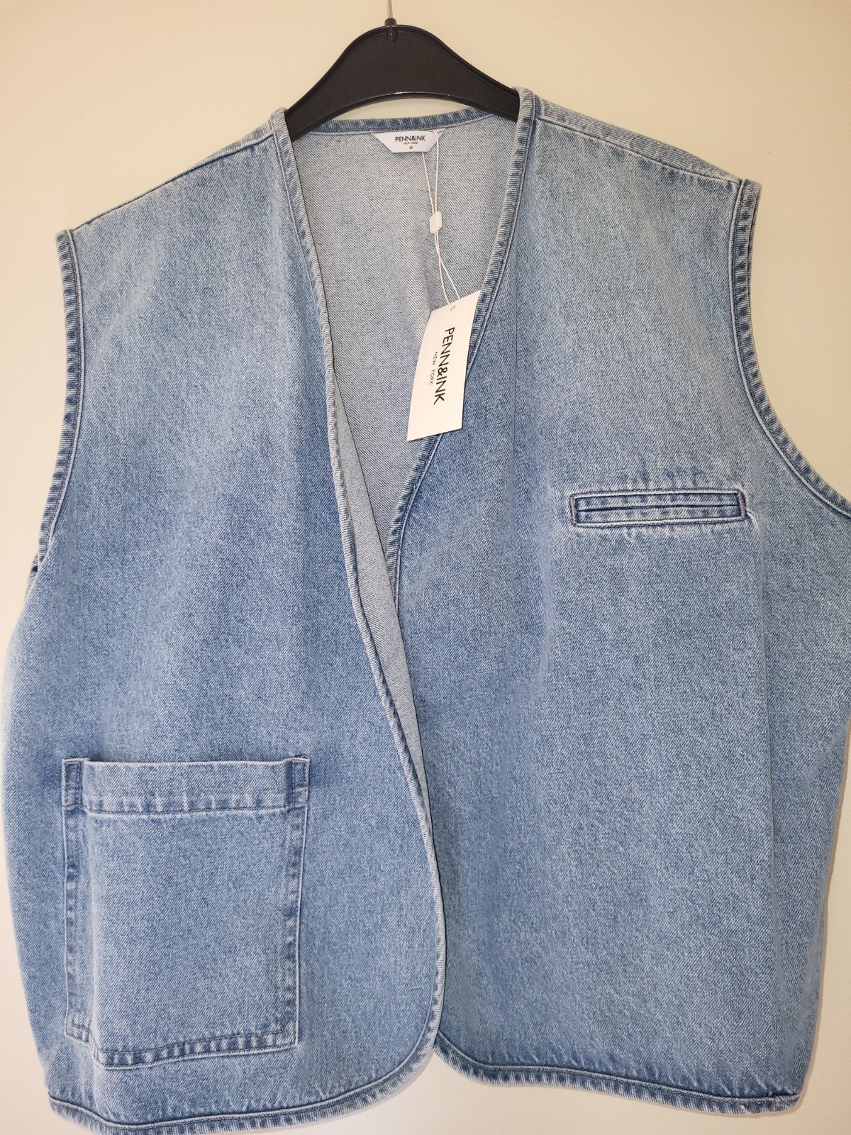 Penn&ink denim gilet mt 40 NIEUW, Maat 38/40 (M), Penn & Ink, Nieuw, Verzenden