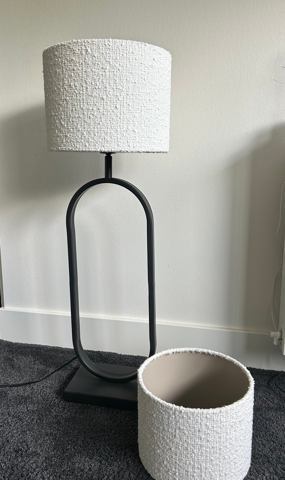 Tafellamp, Tafellamp, Beige, Rond, Zo goed als nieuw