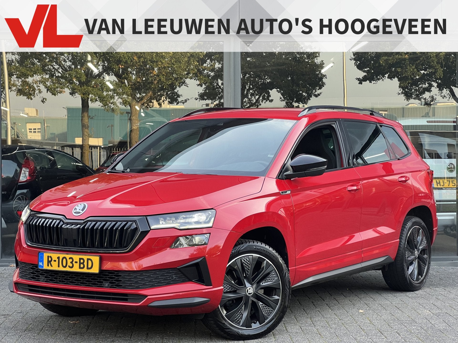 Skoda Karoq 1.5 TSI ACT Sportline Business | Stoel- en stuur, Auto's, Stof, 4 cilinders, 1317 kg, Karoq