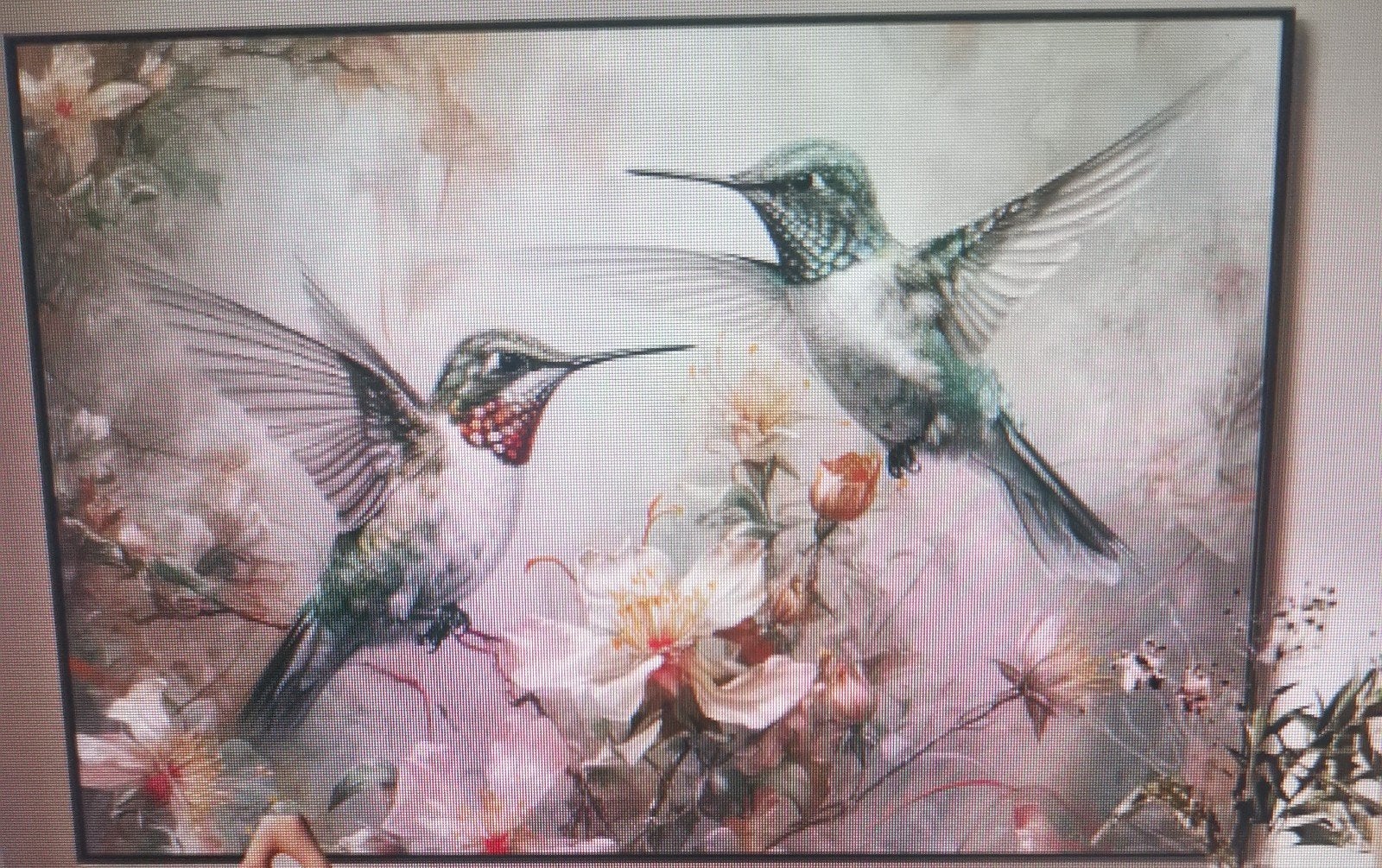 Canvas schilderij KOLIBRIE 120X80, Overige typen, Nieuw, Ophalen of Verzenden, 100 tot 125 cm