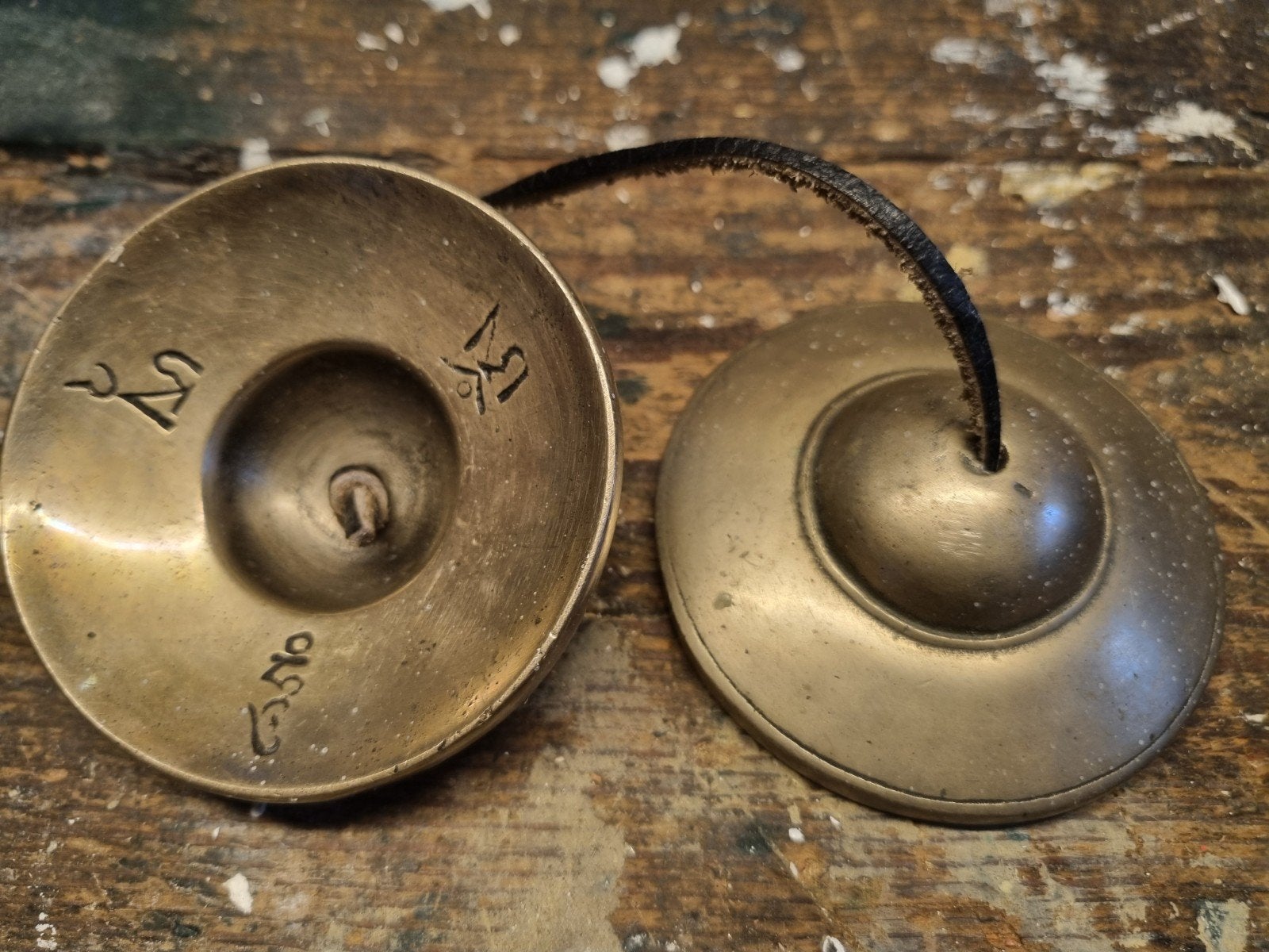 Antieke Tibetaanse Tingsha Cymbalen - Handgemaakt, Ophalen of Verzenden, Gebruikt, Overige soorten