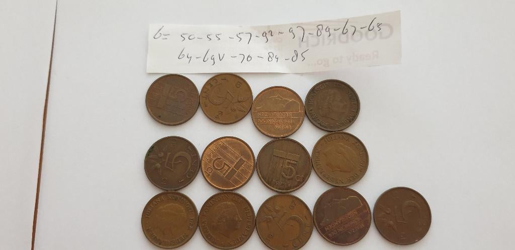 3127 nederland 5 cent setje 6, Verzenden, Koningin Wilhelmina