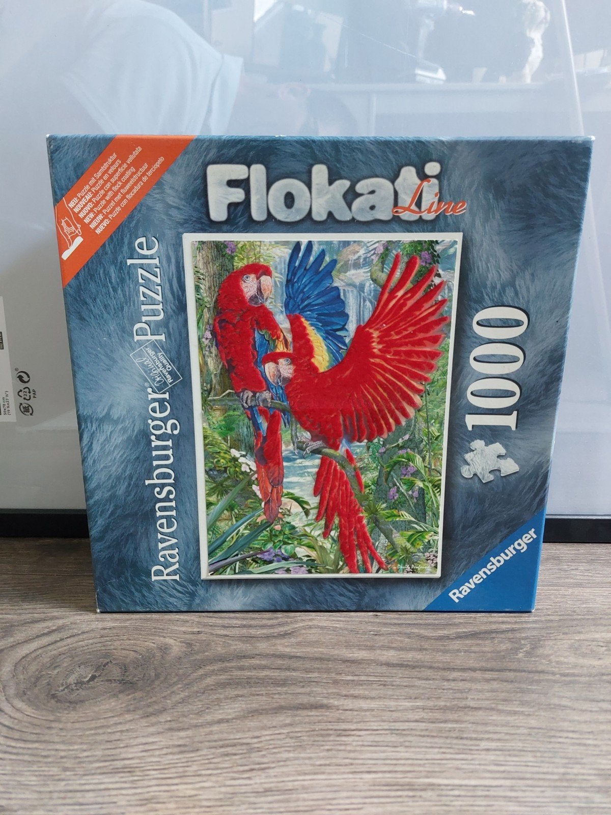 Ravensburger puzzel Flokati line papegaaien, Ophalen, Zo goed als nieuw