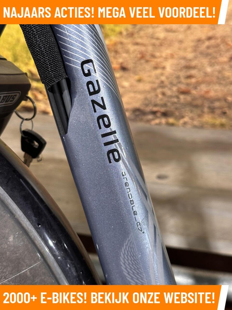 Gazelle Grenoble elektrische fiets met voorwiel motor!, Fietsen en Brommers, Zo goed als nieuw, 50 km per accu of meer, Gazelle