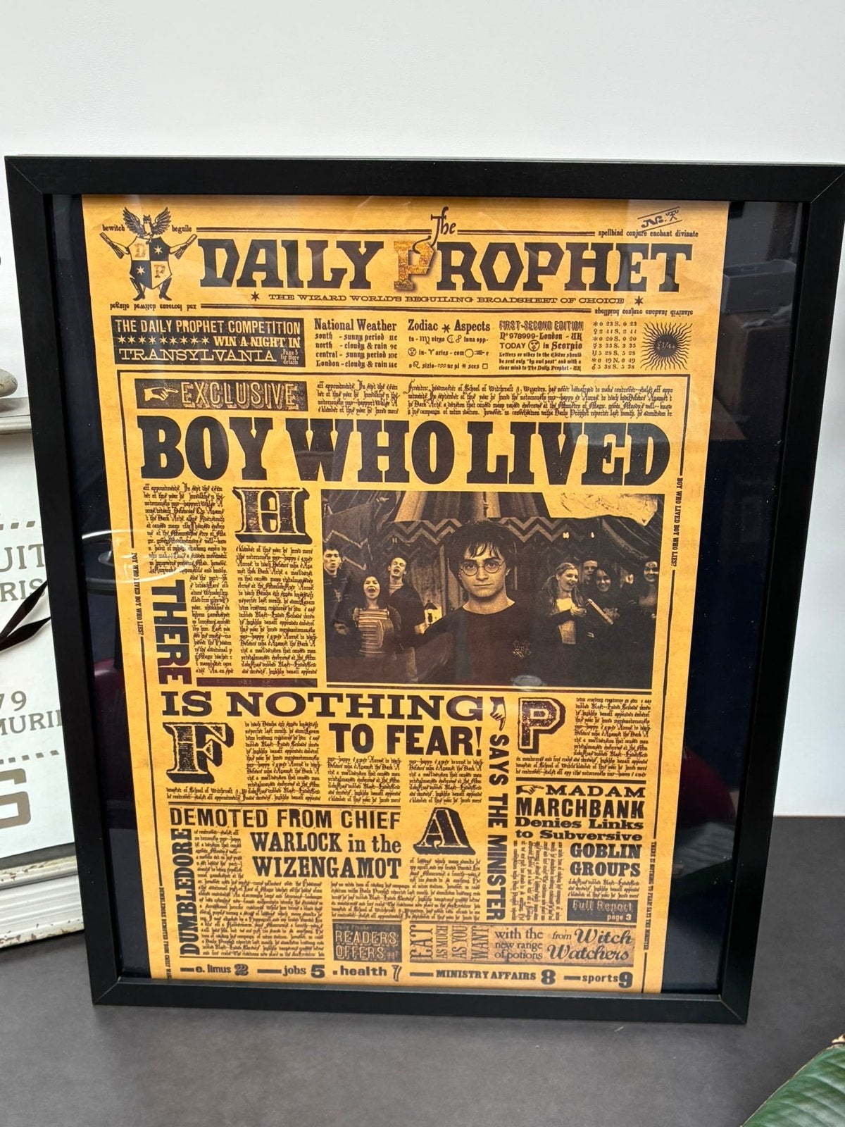 Harry Potter Daily Prophet Poster Affiche Canvas 40x50cm, Ophalen, Rechthoekig Staand, Nieuw, Canvas of Doek