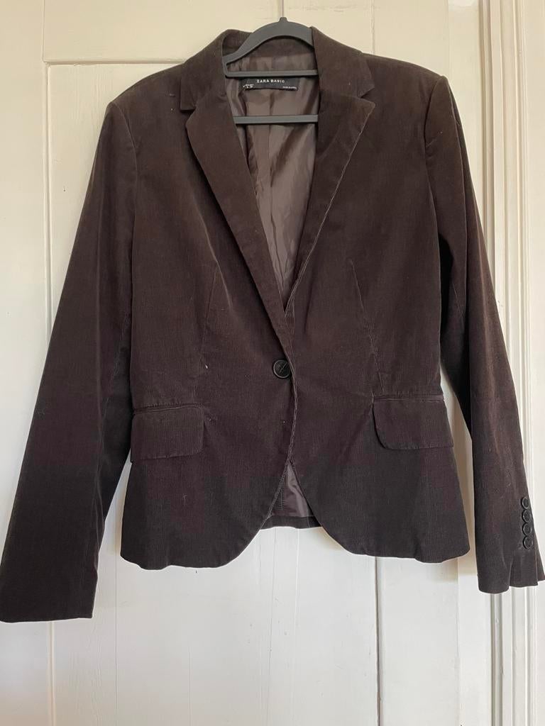 Zara blazer baby rib maat 40, Maat 38/40 (M), Bruin, Nieuw, Ophalen of Verzenden