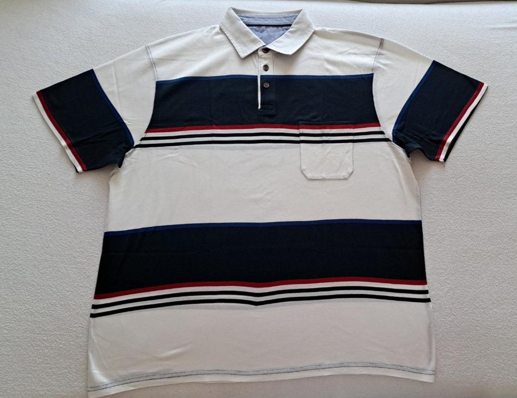 Gestreept heren shirt, mt. L, Kleding | Heren, Polo's, Ophalen of Verzenden, Zo goed als nieuw, Maat 52/54 (L), Wit