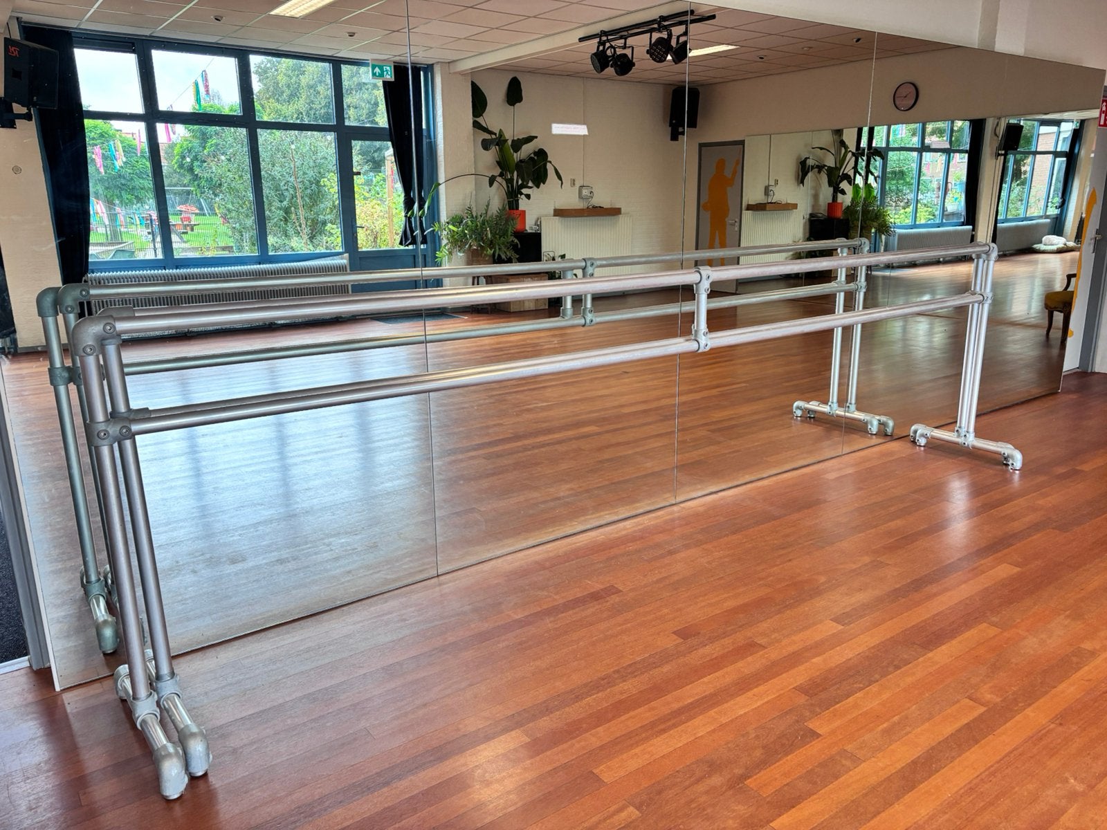 Ballet barres van steigerbuizen, ca 4 meter per stuk, Sport en Fitness, Ophalen, Gebruikt, Overige typen