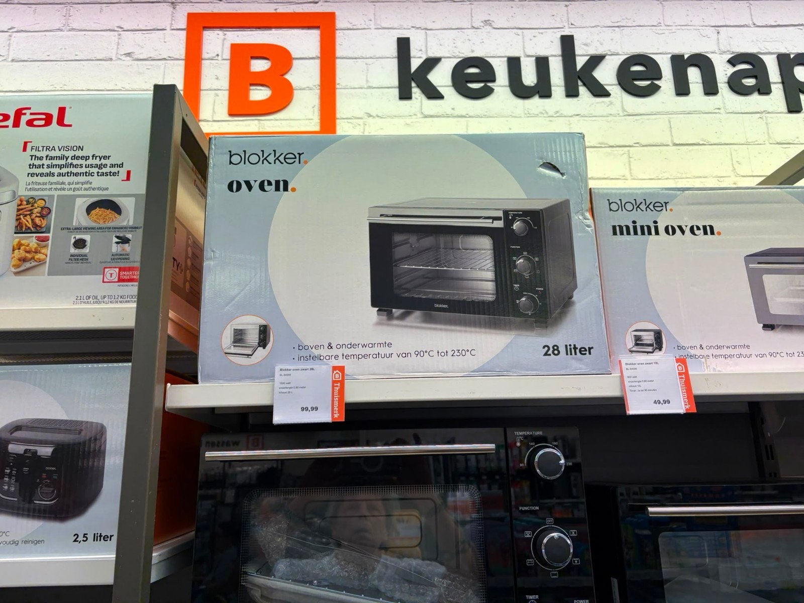 Blokker Oven 28 liter - Nieuw in doos, Ophalen, Minder dan 45 cm, Oven, Nieuw