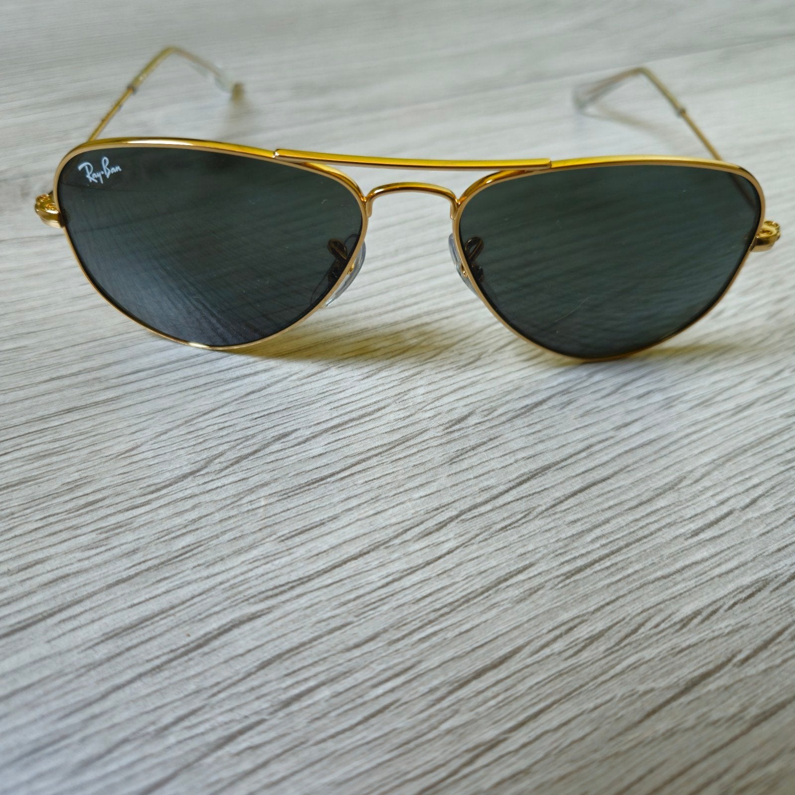 Ray-Ban Aviator Zonnebril Goud met Donkere Glazen, Ophalen of Verzenden, Zo goed als nieuw