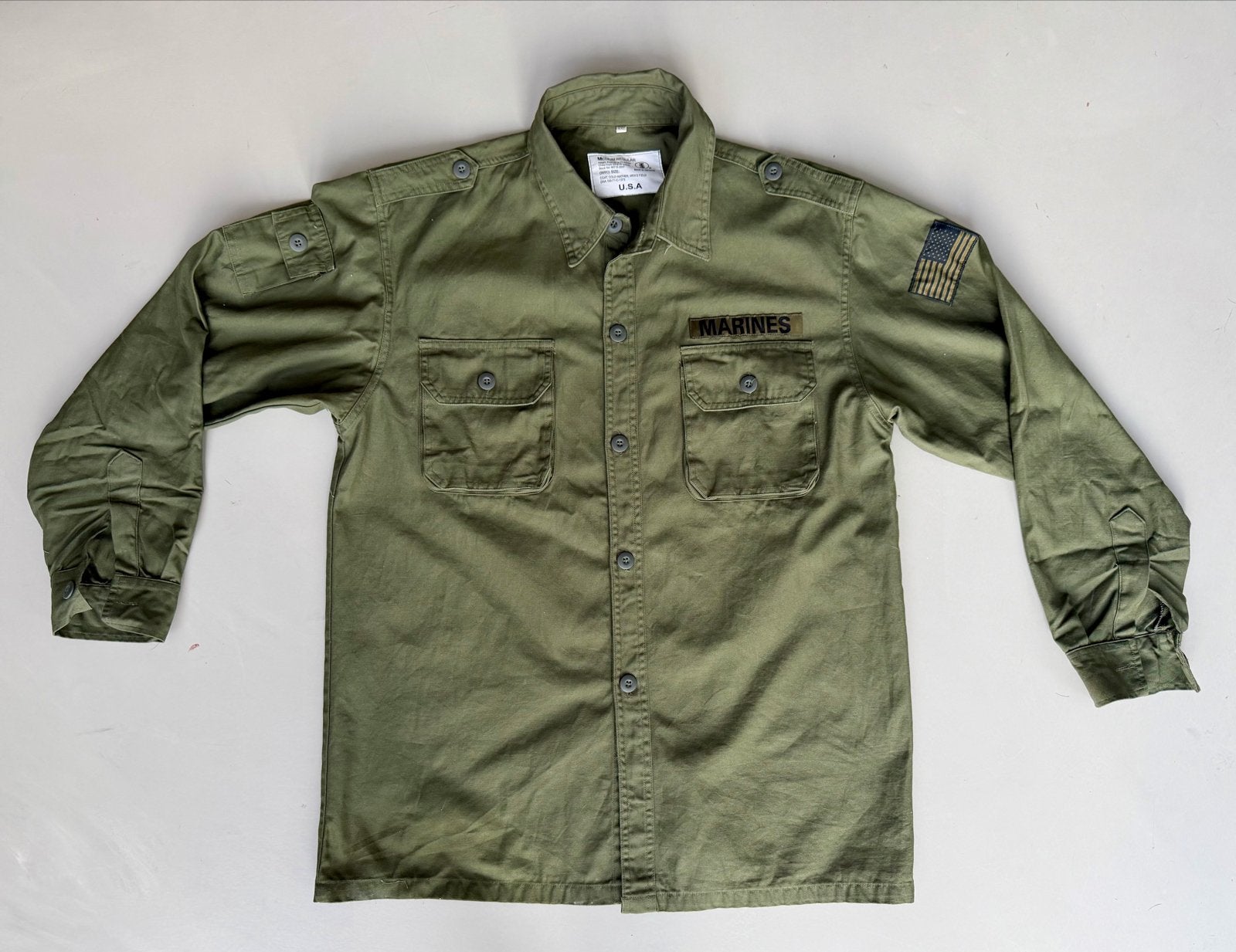 US Marines Vietnam Tijdperk Cold Weather Shirt XL, Verzamelen, Ophalen of Verzenden, Marine, Amerika, Kleding of Schoenen