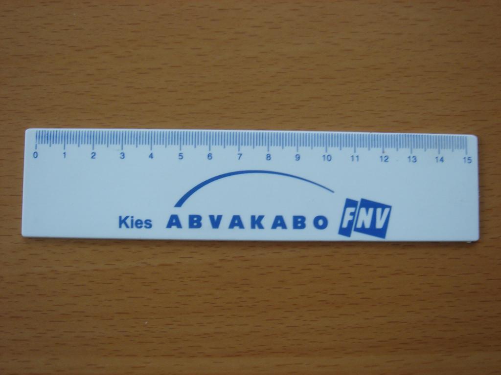 Liniaal Abvakabo FNV - Liniaal van 15 cm, Ophalen of Verzenden, Gebruikt, Gebruiksvoorwerp