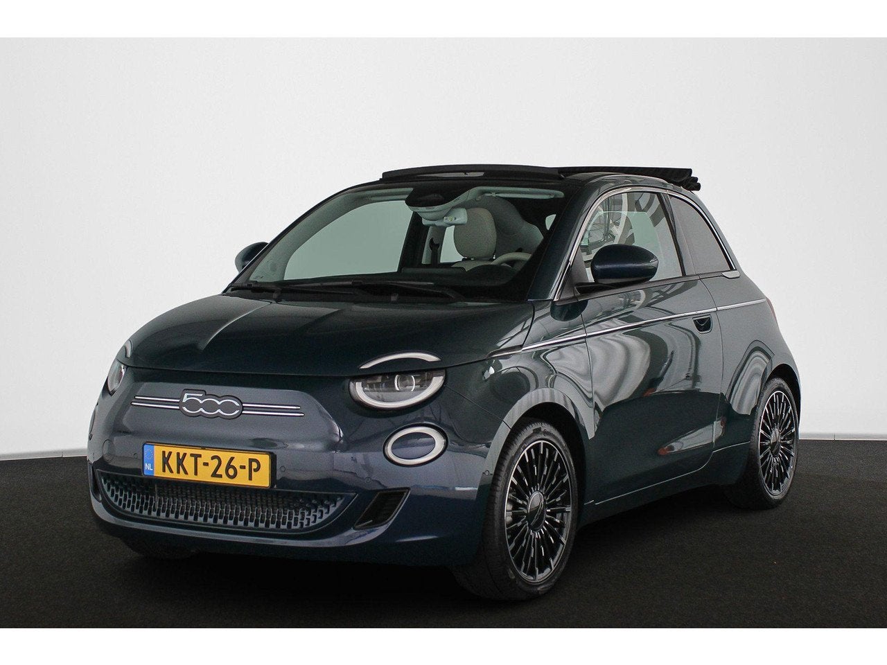 Fiat 500C La Prima 24 kWh Cabrio Leder Stoelverwarming Camer, Automaat, Gebruikt, 95 pk, Cabriolet