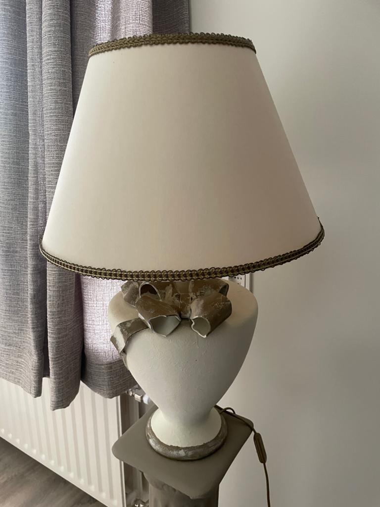 2-delig lamp met kap + zuil, Ophalen, Gebruikt
