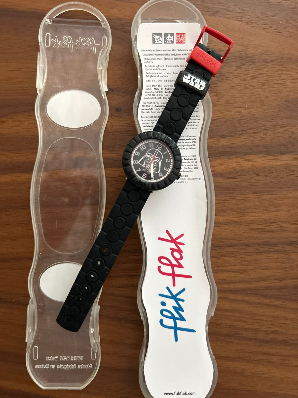 Flik Flak Star Wars kinder horloge - Zwart, Sieraden, Tassen en Uiterlijk, Horloges | Kinderen, Ophalen, Zo goed als nieuw, Zwart