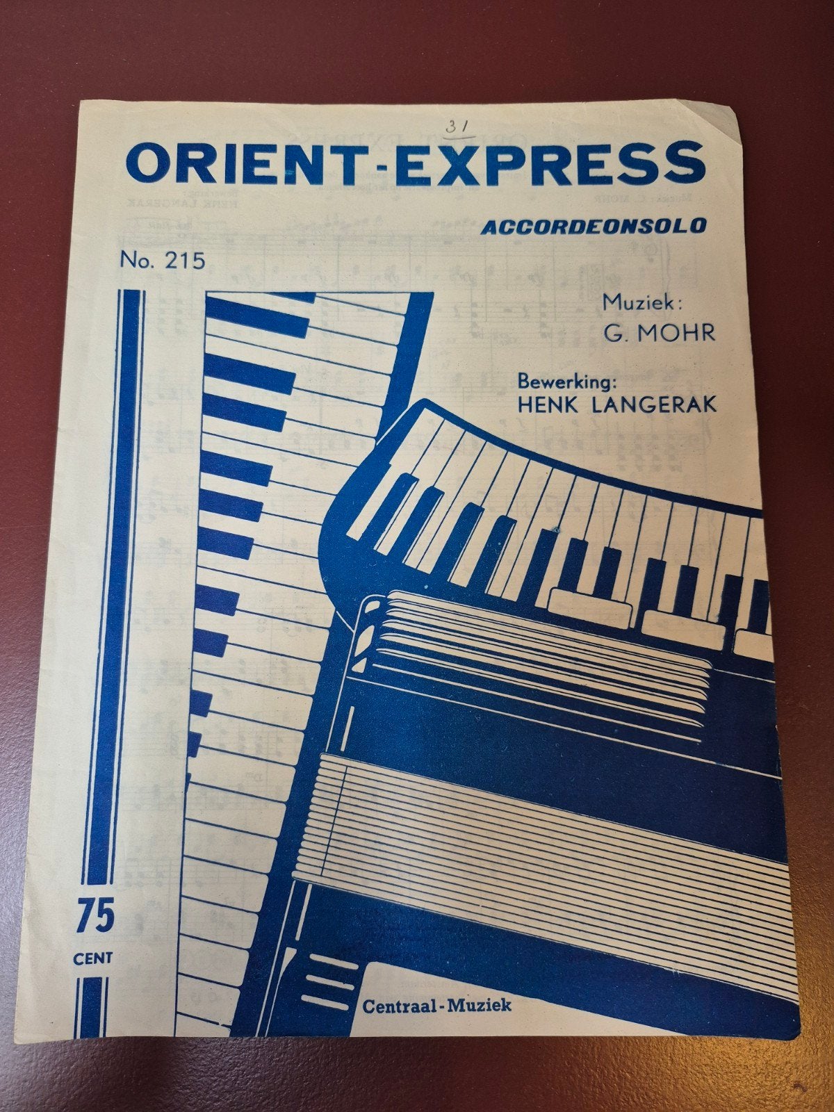 Muziekboek: Orient-Express Accordeonsolo - G. Mohr, Gebruikt, Overige genres, Ophalen of Verzenden, Artiest of Componist