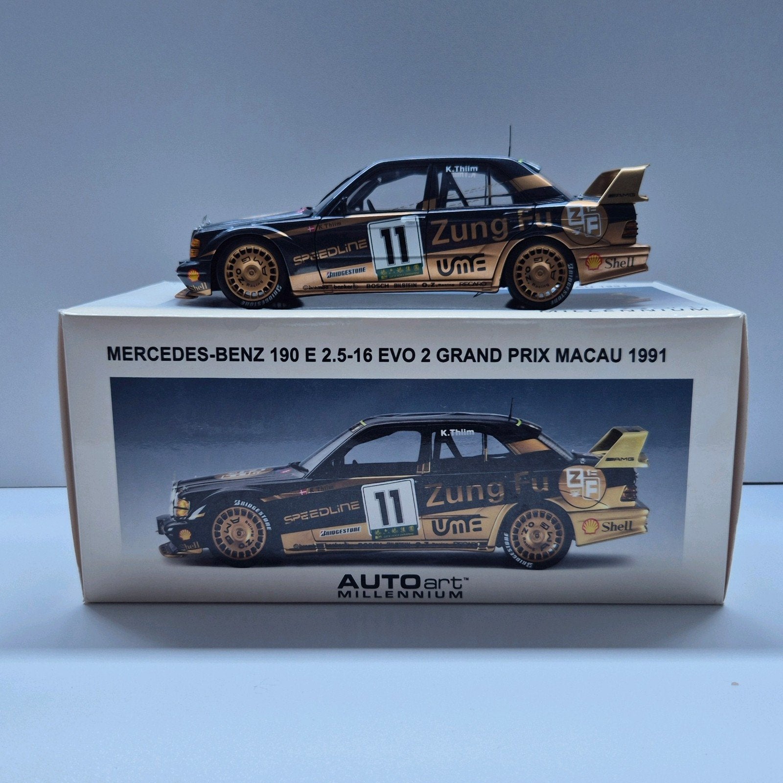 Autoart Mercedes-Benz 190 E 2.5-16 EVO 2 Macau 1991, Autoart Models, Auto, Autoart, Niet van toepassing, modelauto