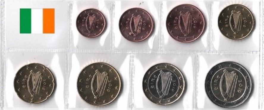 UNC set Ierland 2019 - 1 cent t/m 2 euro, Postzegels en Munten, Munten | Europa | Euromunten, Verzenden, Ierland, Overige waardes