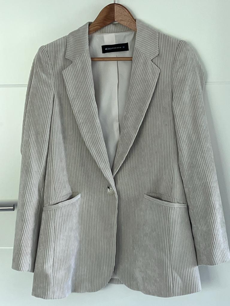 Crème ribfluwelen colbert van Expresso, maat 34, Beige, Ophalen of Verzenden, Zo goed als nieuw, Jasje