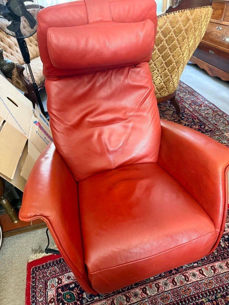 relaxfaulteuil, Ophalen, Gebruikt, Leer, Minder dan 50 cm