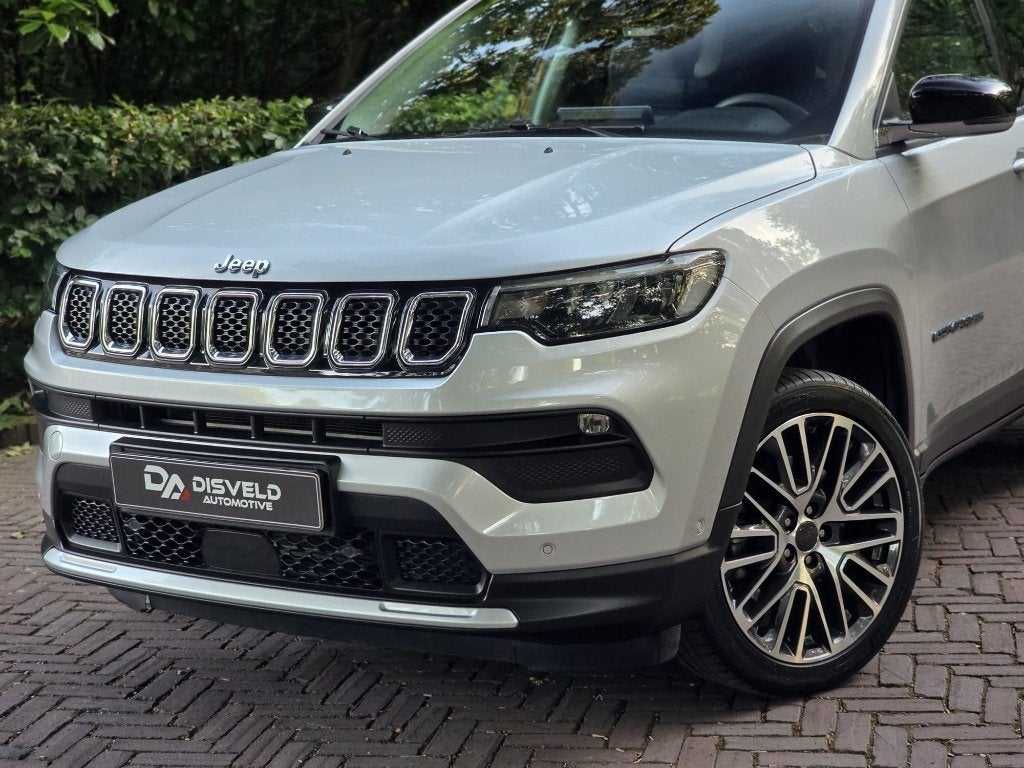 Jeep Compass 4xE 190 Plugin Hybride PHEV Limited Aut 2021, Auto's, Automaat, 1250 kg, 4 cilinders, Leder en Stof