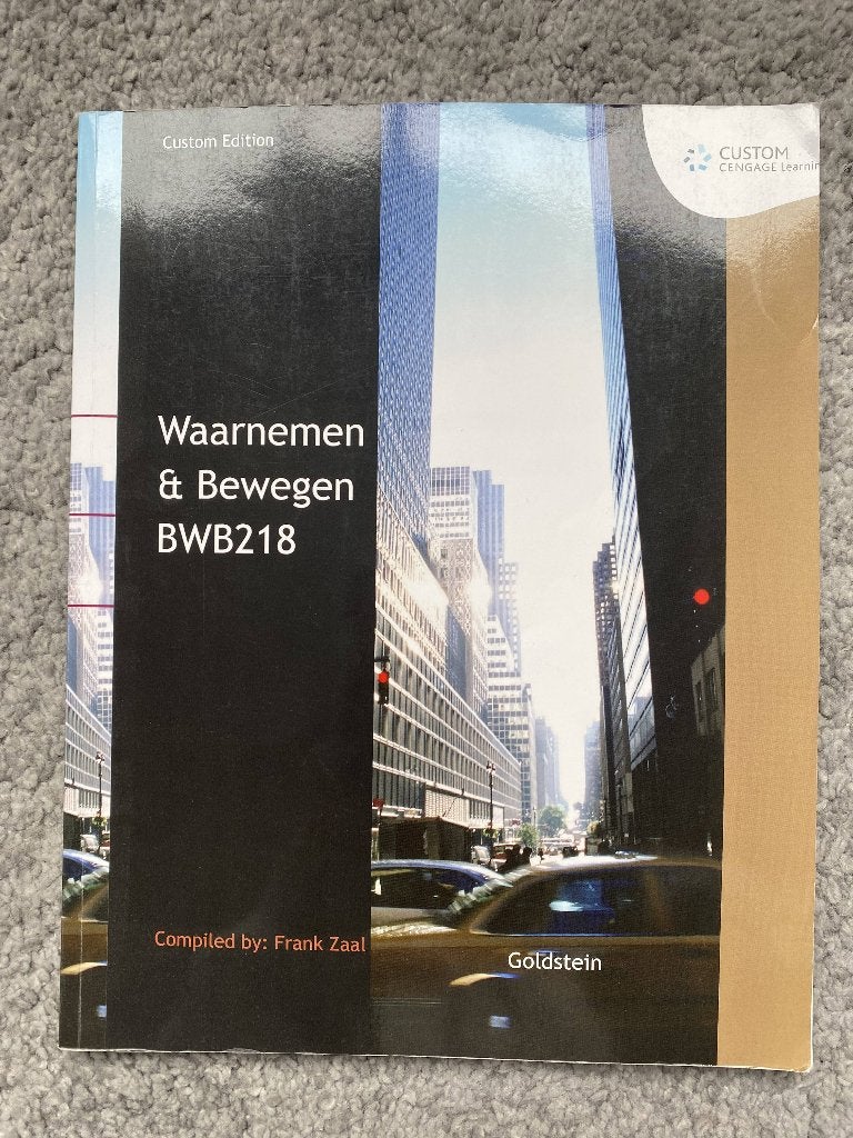 Waarnemen & Bewegen, BWB218, 9781473734302, Boeken, Goldstein, Ophalen of Verzenden, Beta, WO