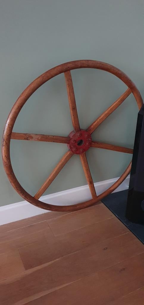 Antiek grote vaart 110cm stuurwiel uit 1933, Ophalen, Zeilboot of Motorboot