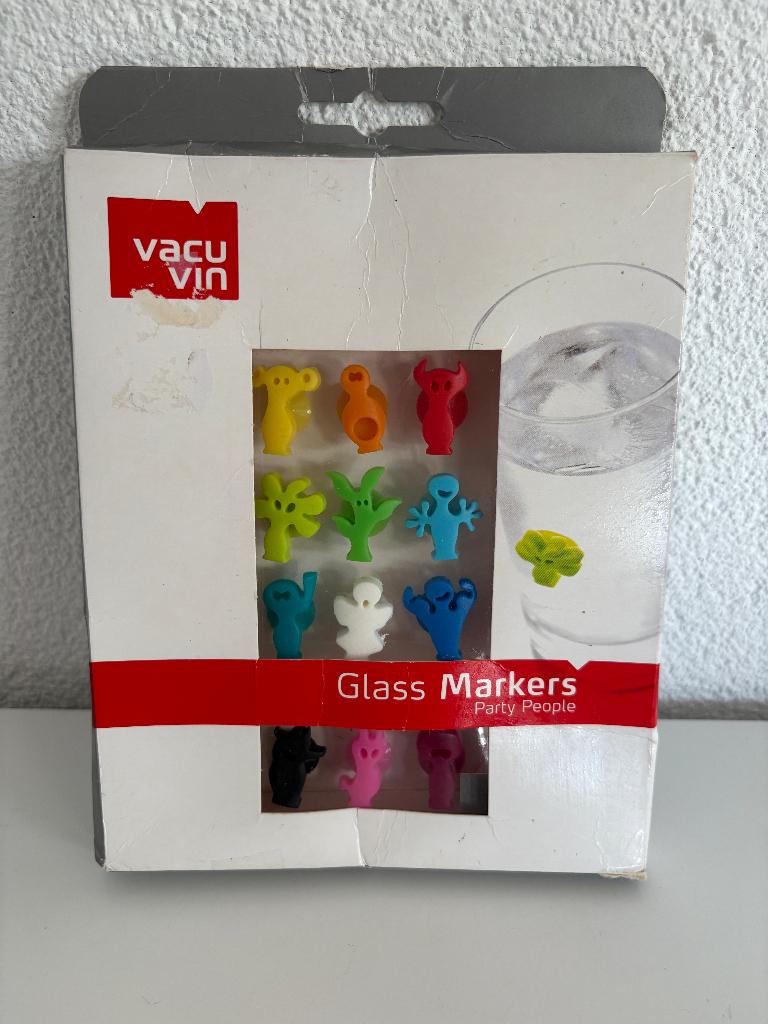 Vacu Vin Glass Markers Party People, 12 st., doosje gehavend, Overige typen, Info@vacuvin.com, Ophalen of Verzenden, Zo goed als nieuw
