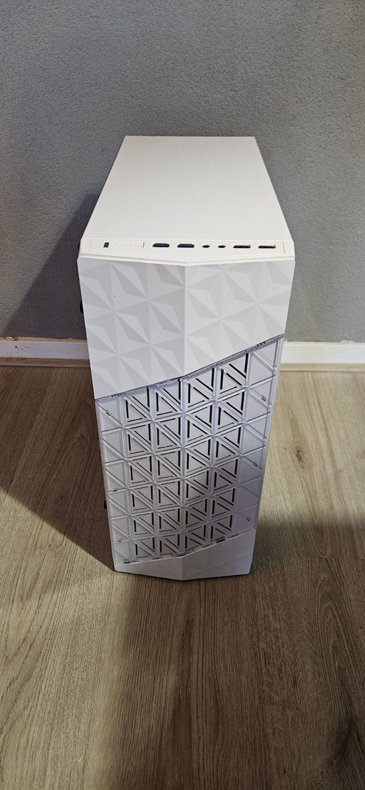 Azza Onyx 260 Witte Computerkast met RGB, Ophalen, Zo goed als nieuw, Wit, Overige typen