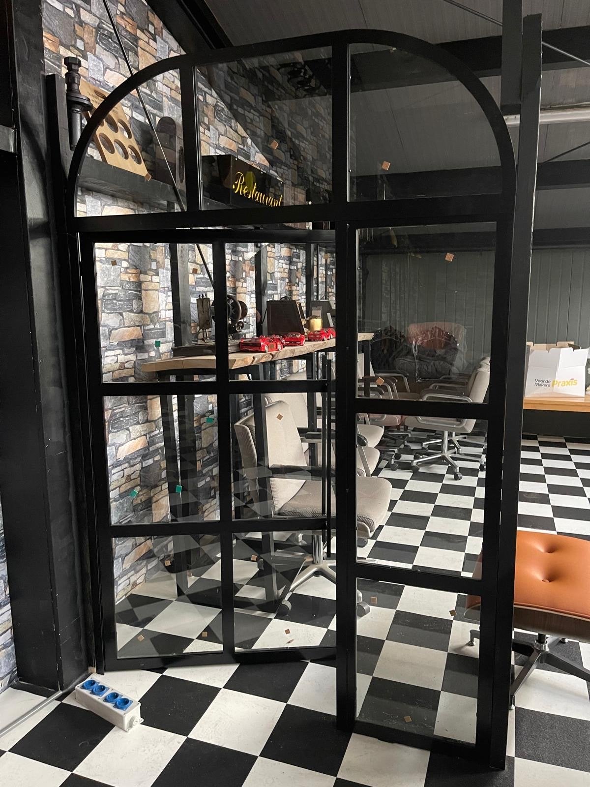 Stalen Binnendeur met Glas en Boog - Industrieel Design, Ophalen, Nieuw
