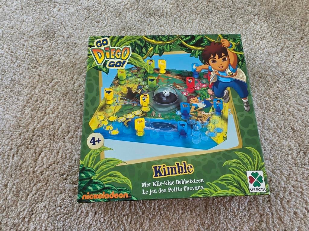 Go Diego Go! Kimble bordspel met Klic-klac Dobbelsteen, Drie of vier spelers, Ophalen of Verzenden, Gebruikt, SELECTA
