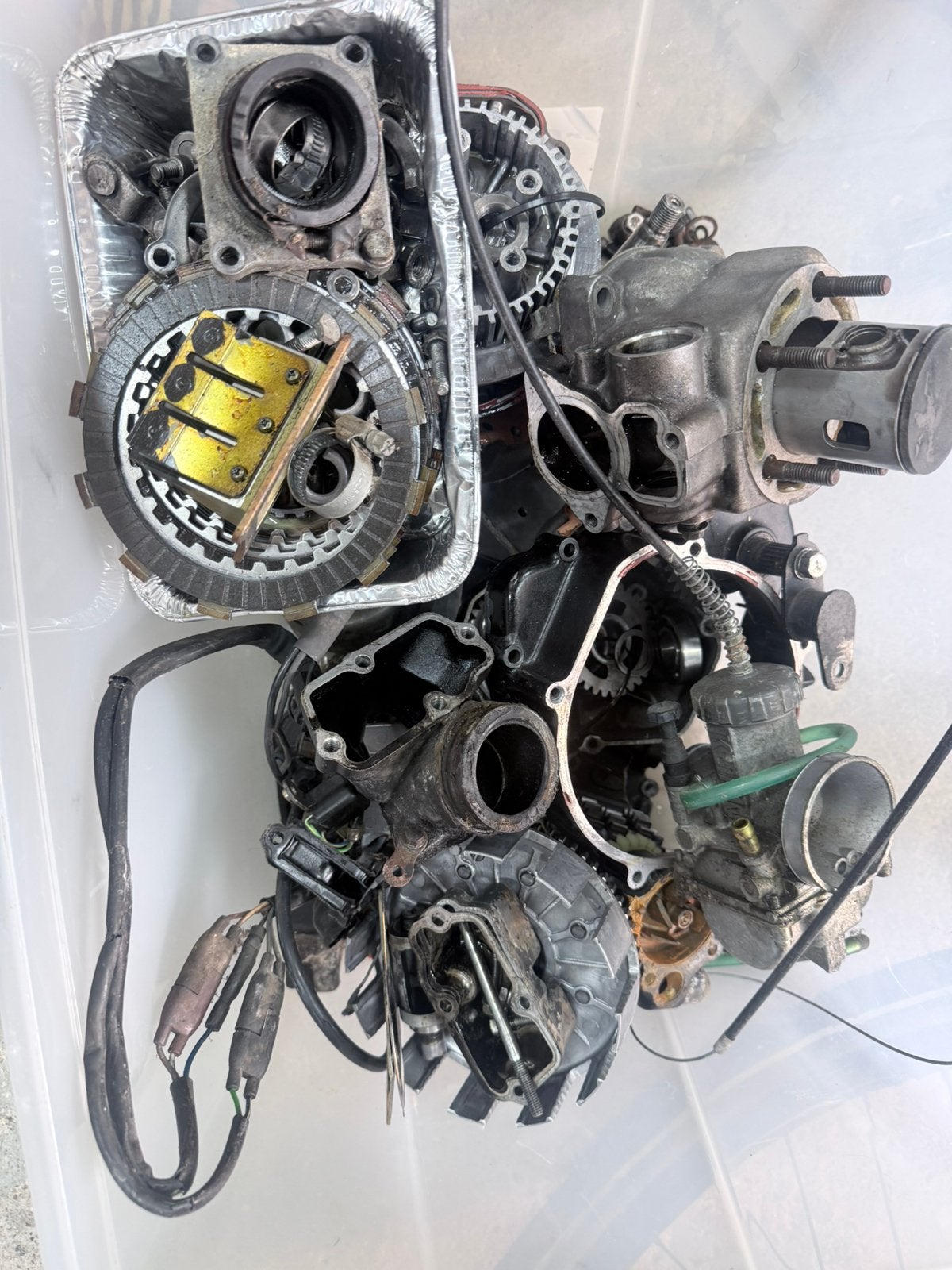 Honda cr125r motorblok onderdelen, Motoren, Ophalen, Gebruikt